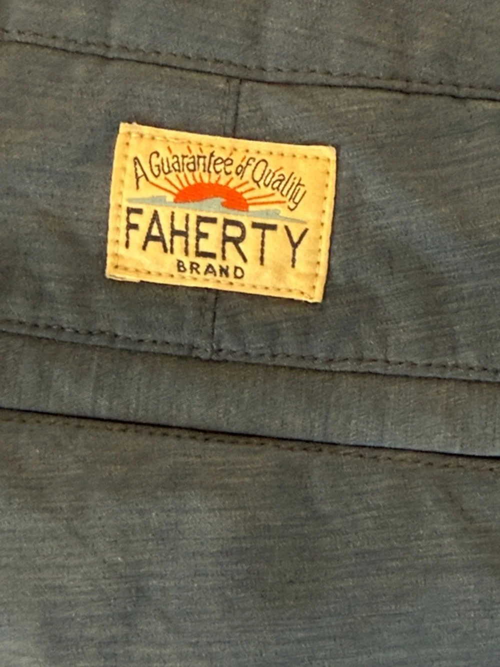 Faherty All Day Shorts 38 Navy 4 Way Stretch Viral Active Essential Pull On